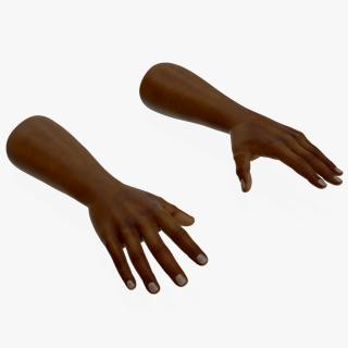 3D model Afro American Man Hands Rigged