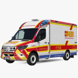 ASB Mercedes Sprinter Ambulance Simple Interior 3D