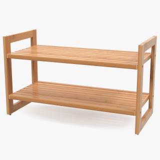 3D Wooden Stackable Shoe Rack