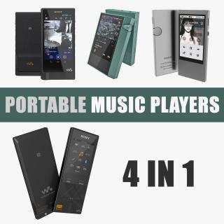 3D Portable Music Players Collection model