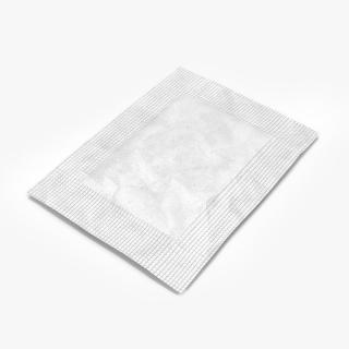 3D White Sugar Sachet model