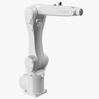 Robot Arm Kuka R1100 White Rigged for Cinema 4D 3D