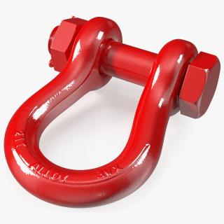 3D Red Anchor Shackle model