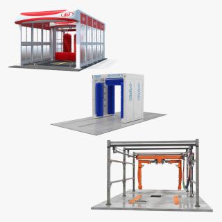 3D Rigged Car Wash Systems Collection 2