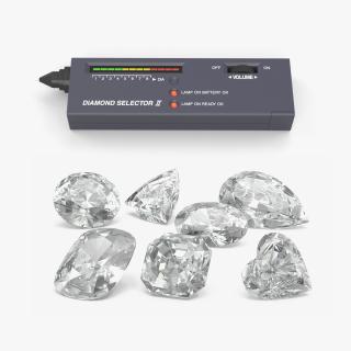 Diamond Tester with Diamonds Collection 3D model