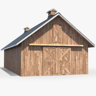 3D Rustic Wooden Barn model