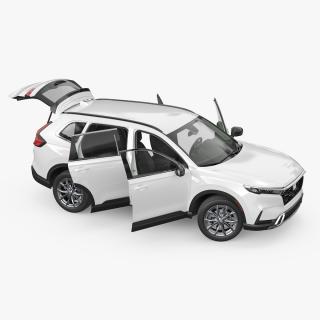 3D 2025 Honda CR-V White Rigged model