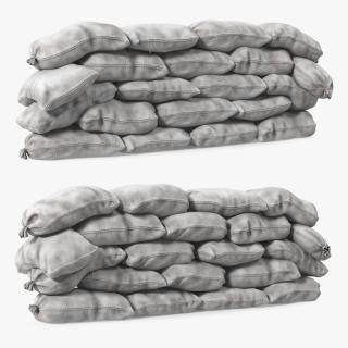 Polypropylene Sandbag Barricade Dirty 3D