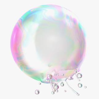 3D model Soap Bubble Burst Stage 2