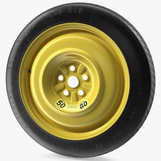 3D Compact Spare Tire and Wheel 125 R15