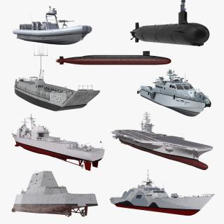 US Warships Collection 4 3D model