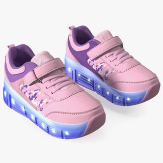 3D Roller Shoes Light Pink model