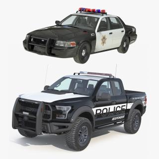 Ford Police Cars Collection 3D