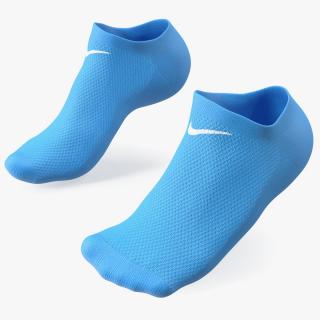 3D Socks Nike Blue on The Foot Standing Toes