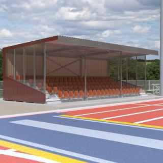 3D Stadium Tribunes with Roof