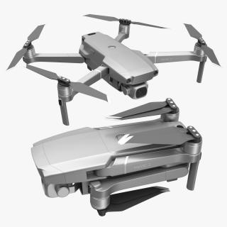 DJI Mavic 2 Pro Quadcopter with 4K Hasselblad Camera Rigged 3D model