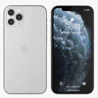 3D Apple iPhone 11 Pro Silver