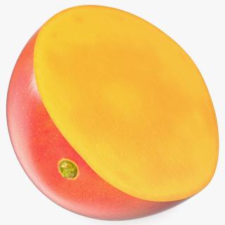 3D model Mango Fruit Half Red