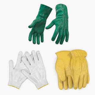 Work Gloves Collection 2 3D model