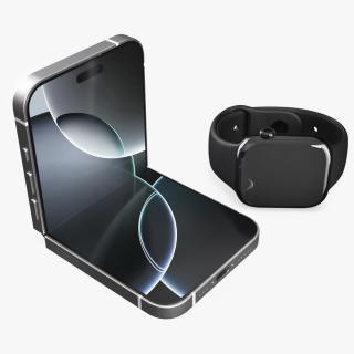 Apple iPhone Flip with Apple Watch 3D model