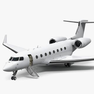 Large Private Jet Rigged 3D model