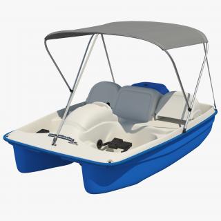 Pedal Boat with Canopy 3D