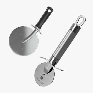 Rolling Pizza Cutters Collection 3D