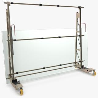 Heavy Duty Steel Glass Transport Rack 3D