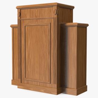 Church Pulpit Podium Dark Oak 3D model