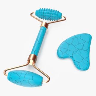 3D Gua Sha Tools Turquoise model