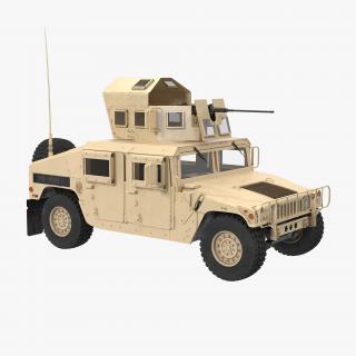 3D Humvee M1151 Enhanced Armament Carrier Simple Interior Desert