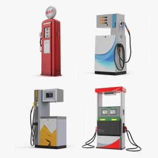 Gas Pumps Collection 2 3D