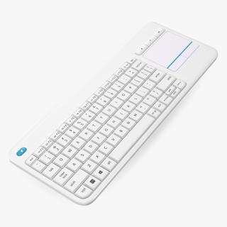 3D Keyboard With Touchpad White model