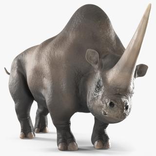 Extinct Giant Rhinoceros Walking Pose 3D