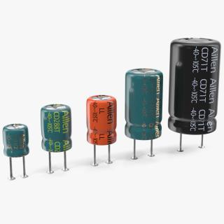 Aillen Electrolytic Capacitor Soldered Set 3D