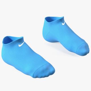 3D Socks Nike Blue on The Foot Standing