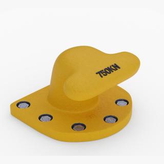 Mooring Bollard Yellow 3D