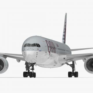 Airbus A350-1000 Qatar Rigged 3D model