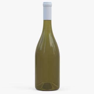 White Wine Bottle 2 3D model