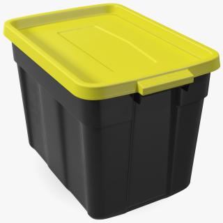 3D Rugged Storage Tote with Lid 18 Gallon model