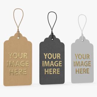 Label Tag Rounded Double 3D model