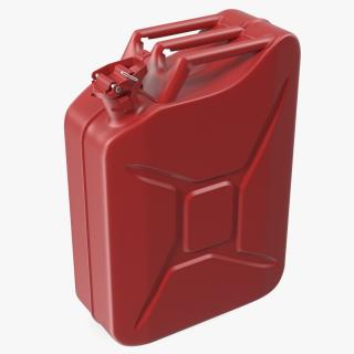 3D Steel Red Jerry Gas Can model