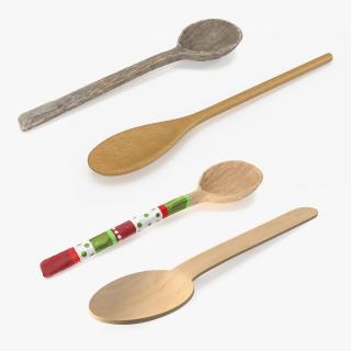 3D Wooden Spoons Collection 2