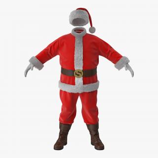 3D Santa Claus Costume with Fur model