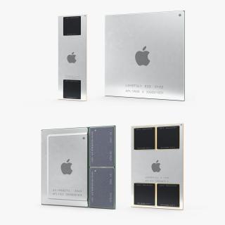 3D Apple Computer Chips Collection 2 model