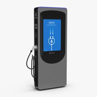 Electric Car Charging Station 3D model