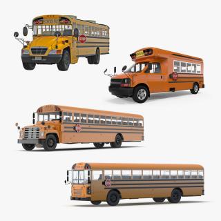 3D model School Buses Collection 2