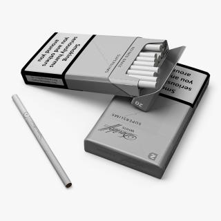 Cigarettes Davidoff White Super Slim Unpacked 2 3D