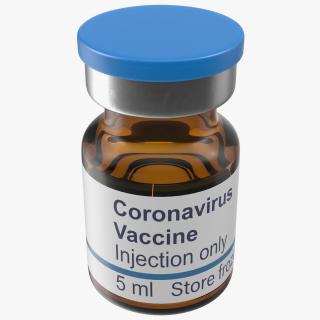 3D Coronavirus Vaccine Vial 5ml model