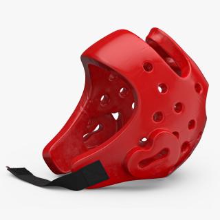 Karate Helmet Red 3D